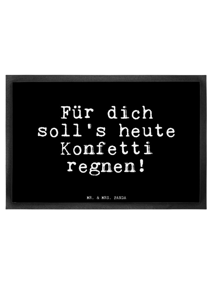 Schmutzfangmatte Für dich soll's heute... mit S... in Schwarz