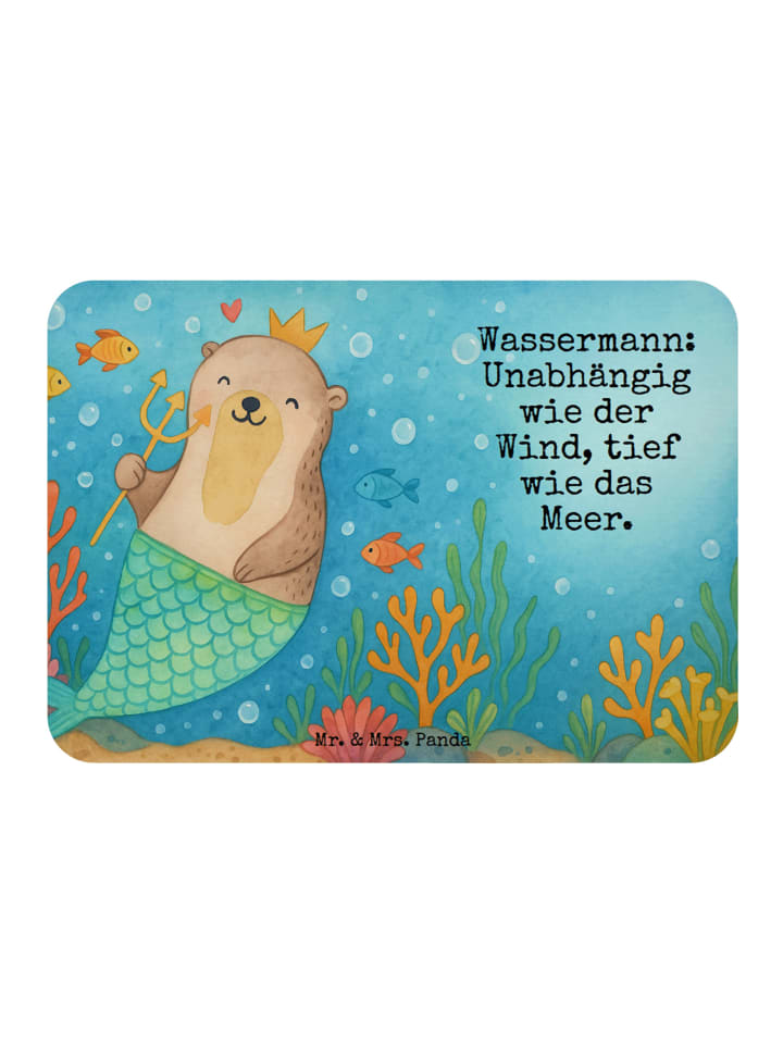 Magnet Wassermann Astrologie Design mit Spruch in Weiß