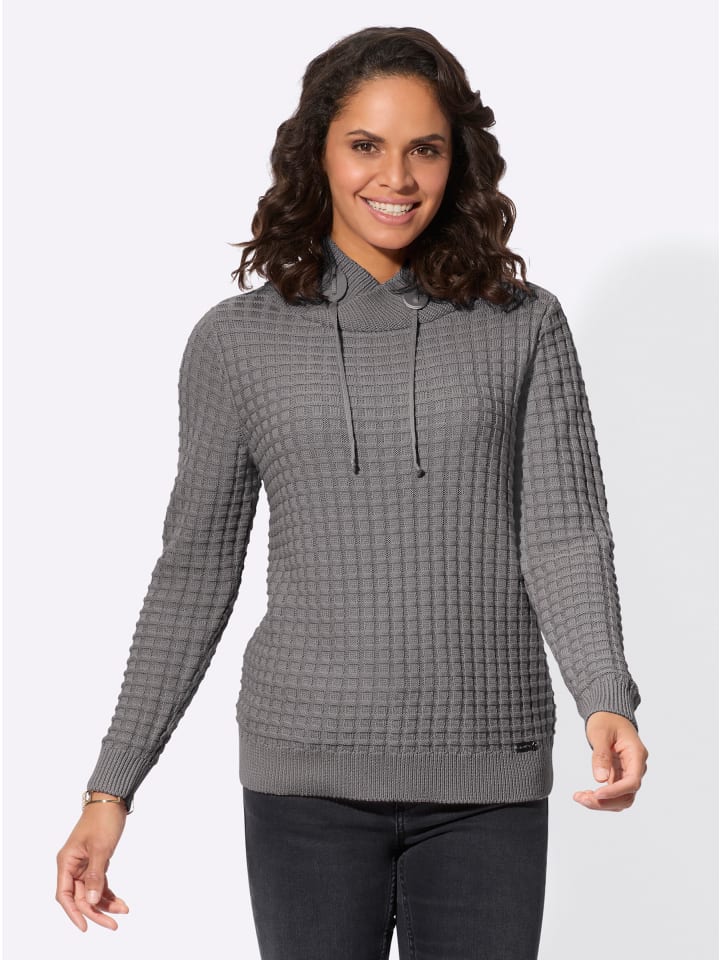 Langarm-Pullover in grau