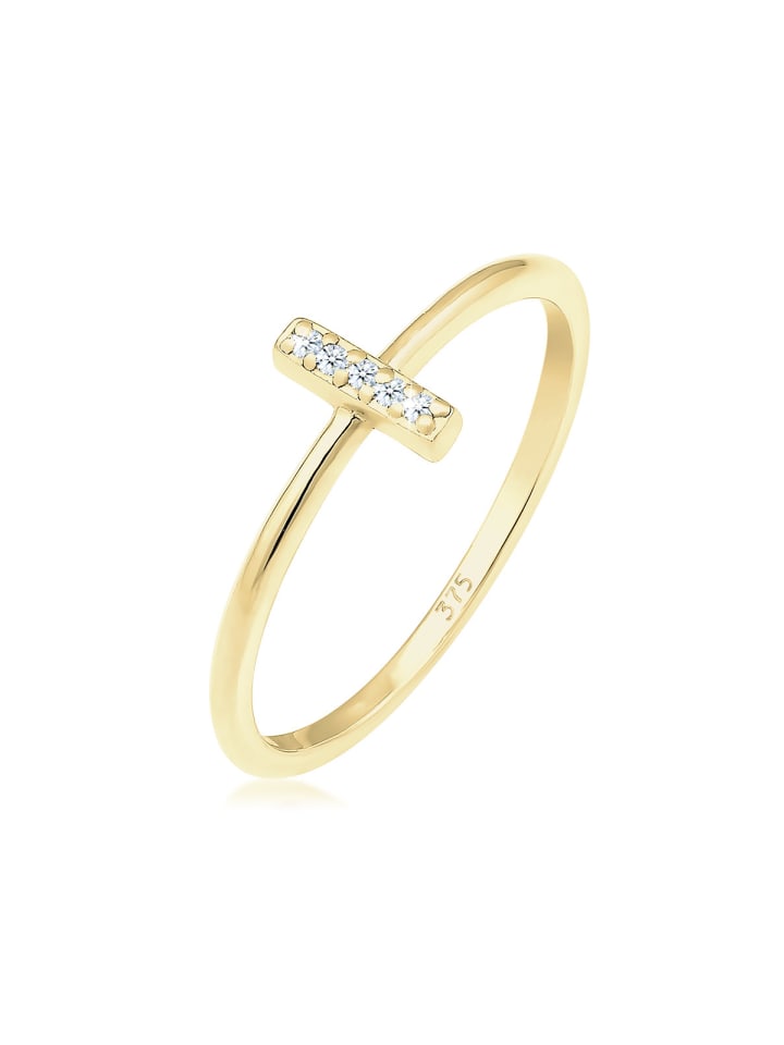 Ring 375 Gelbgold Kreuz in Gold