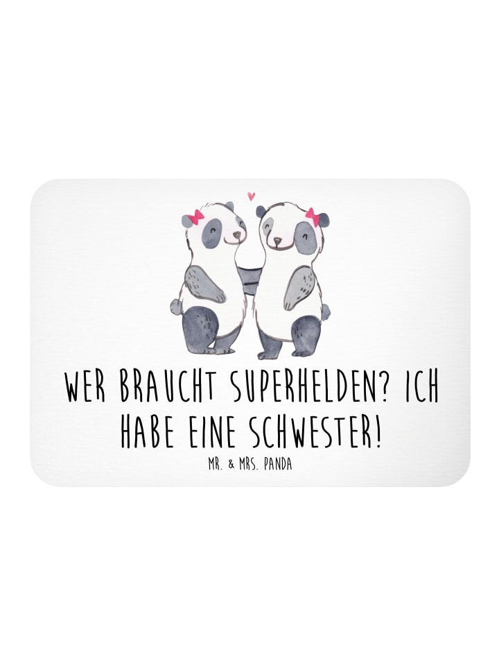 Kühlschrankmagnet Liebe Schwester mit Spruch in Weiß
