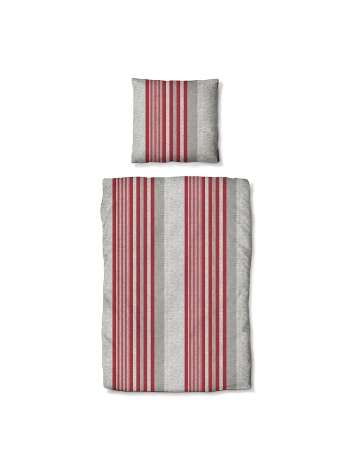 Bettwäsche Mountain Stripe Berry in rot