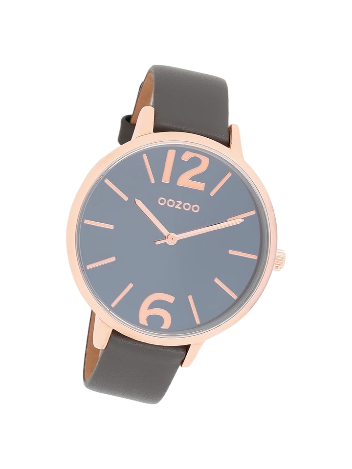 Analog-Armbanduhr Oozoo Timepieces grau groß (ca. 43mm)