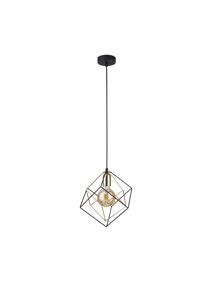 Pendelleuchte (B)28 x (L)28 x (T)120 cm in Schwarz Gold