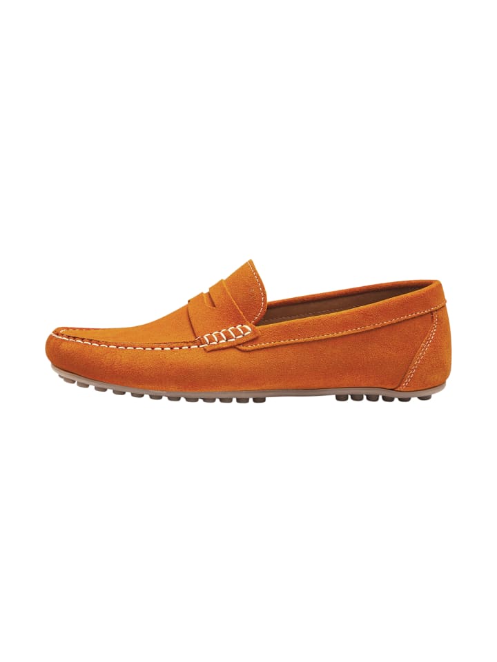 Leder-Mokassin „Gaspard“ Orange