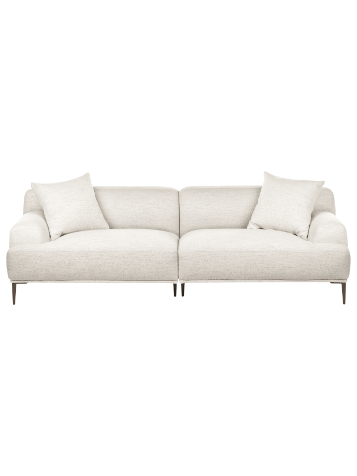 3-tlg 3-Sitzer Sofa MATILA in Beige/Braun