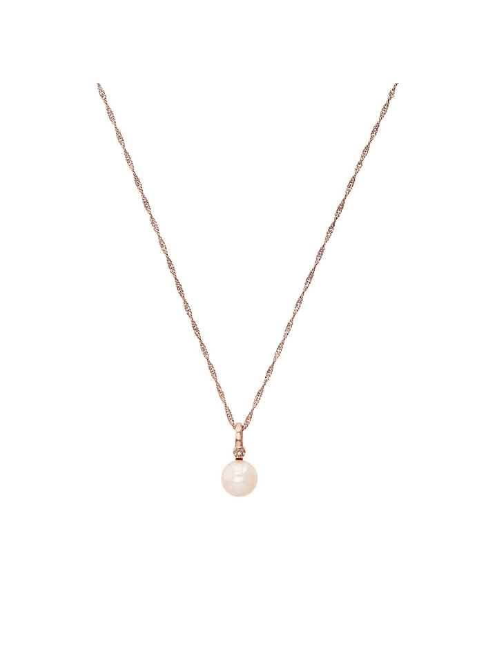 Kette mit Anhänger Silber 925, rosévergoldet in Roségold