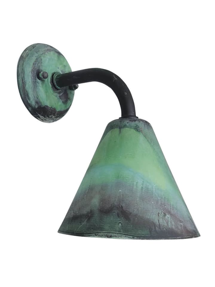 Wandlampe (H)25 cm in Grün Antik