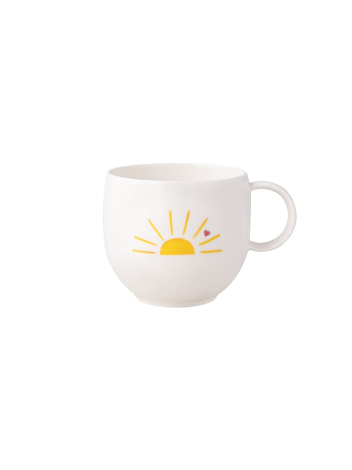 Henkelbecher Hello Sunshine With Love in Weiß-Gelb 290 ml