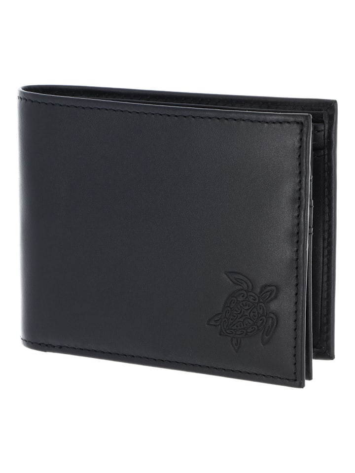 Leather Geldbörse RFID Schutz Leder 12 cm schwarz-turtle 2.0