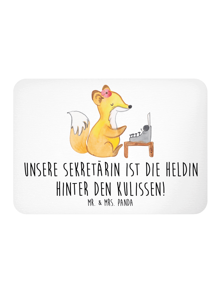 Magnet Sekretärin Heldin mit Spruch in Weiß