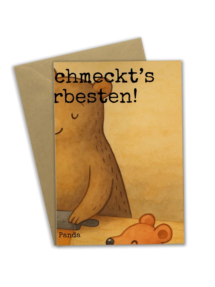 Grußkarte Oma Backen Design mit Spruch in Weiß