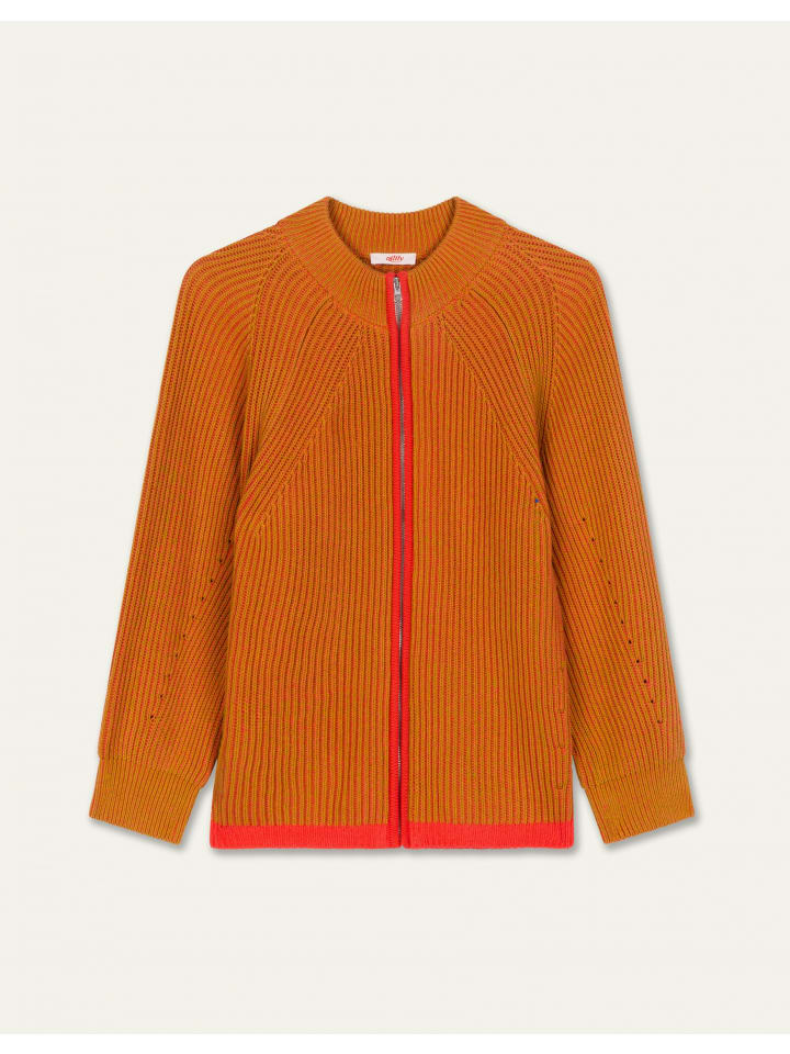 Cardigan Viola in Grün