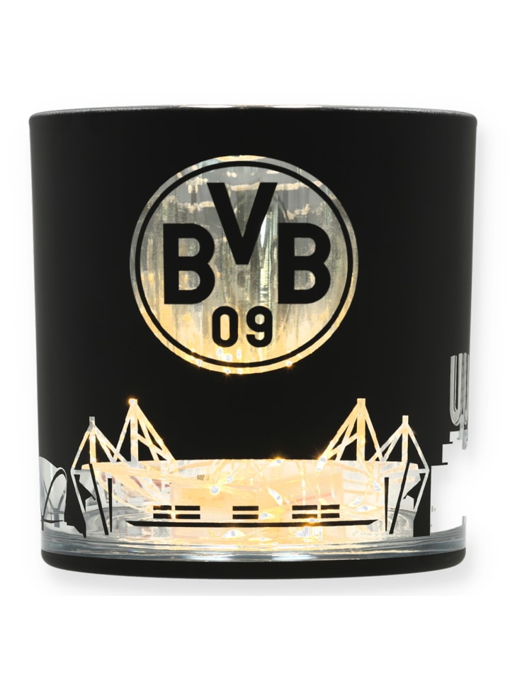 BVB Windlicht groß in schwarz