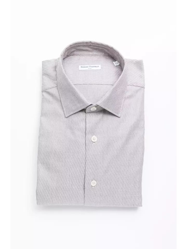 Beige Baumwolle Herren Hemd