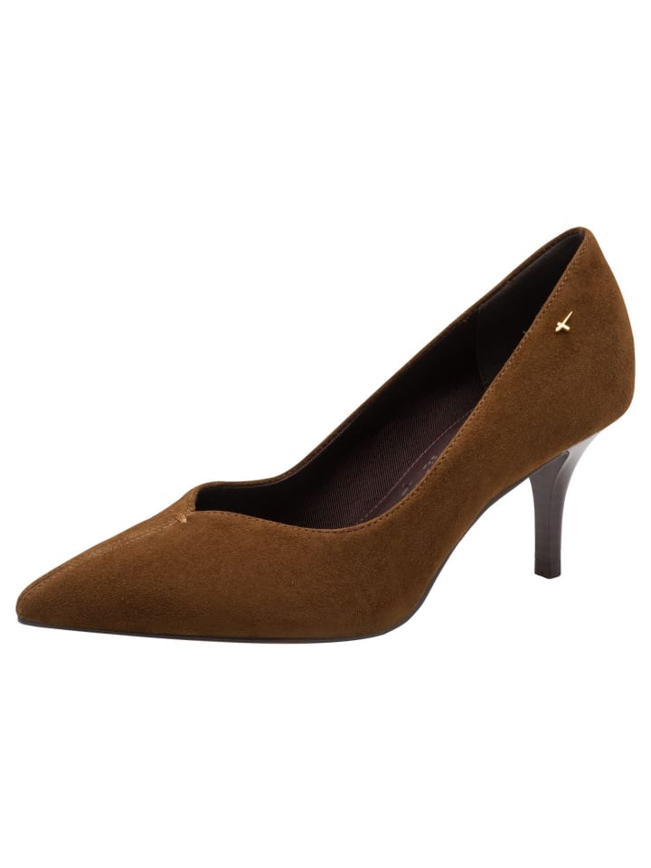 Pumps in cognac