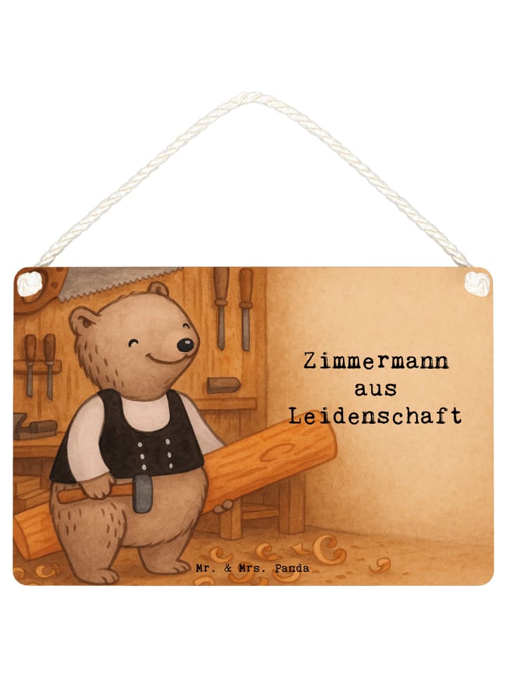 Deko Schild Zimmermann Leidenschaft Design mit ... in Weiß