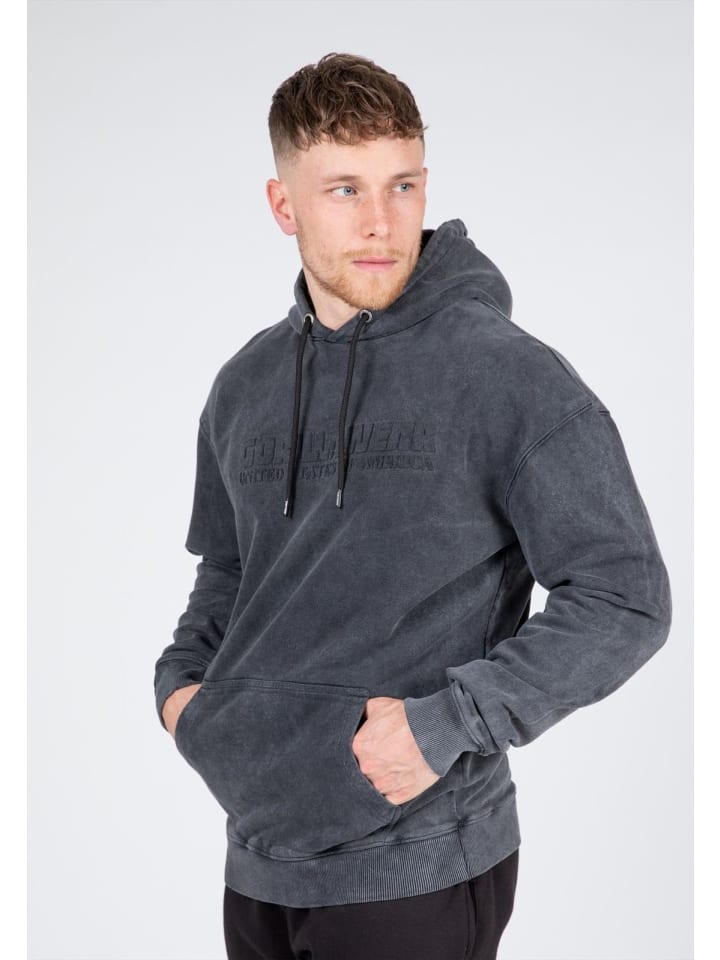 Übergroßer Herren-Hoodie - Crowley - Grau Gewaschen
