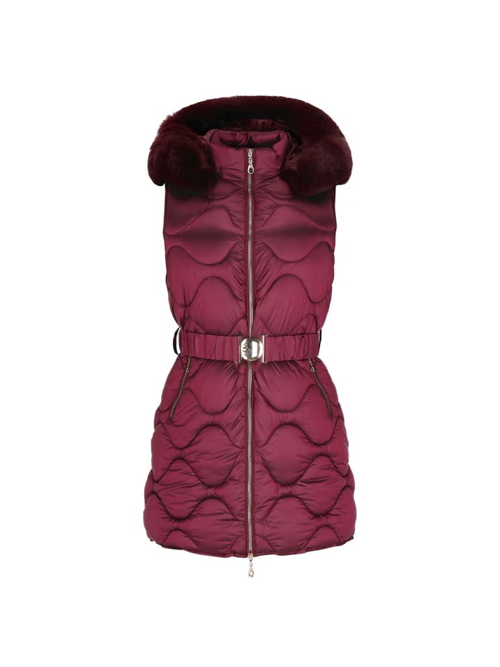 Women Vest in burgundy