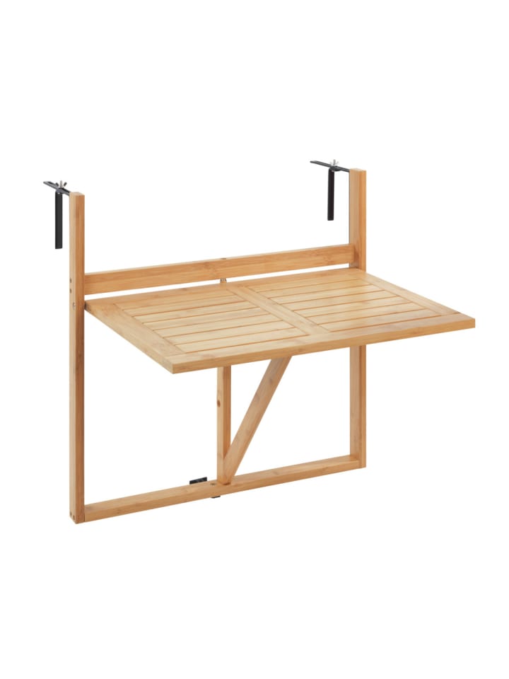 Bambus Balkon-Klapptisch Waikiki, Bambus Balkon-Klapptisch Mod. Waikiki in Braun