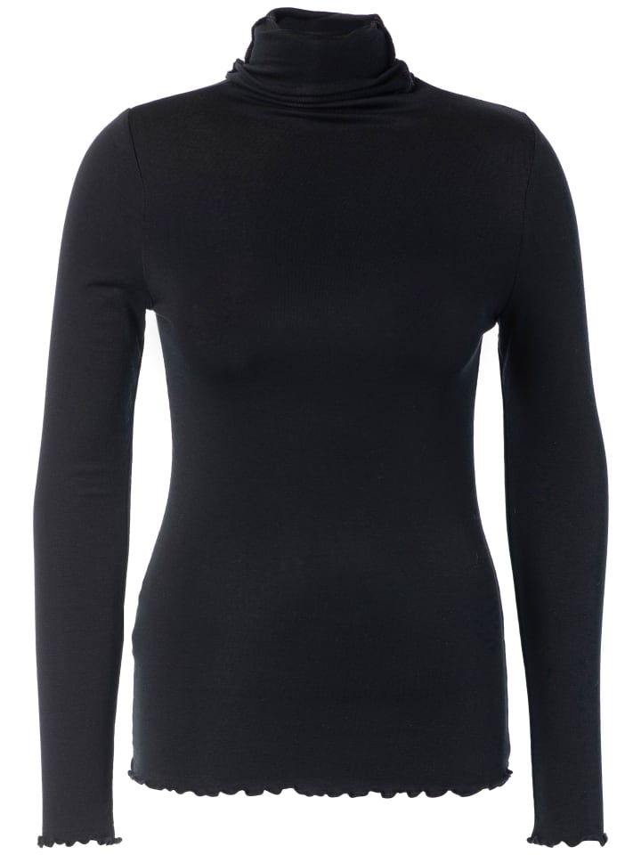 RAISIN Langarmshirt mit Rollkragen in Black