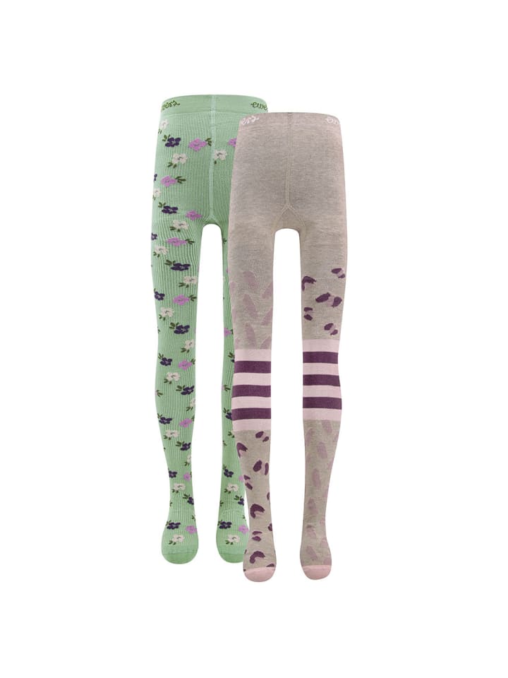 2er-Set Strumpfhose 2er Pack Flipside/Blumen in bunt