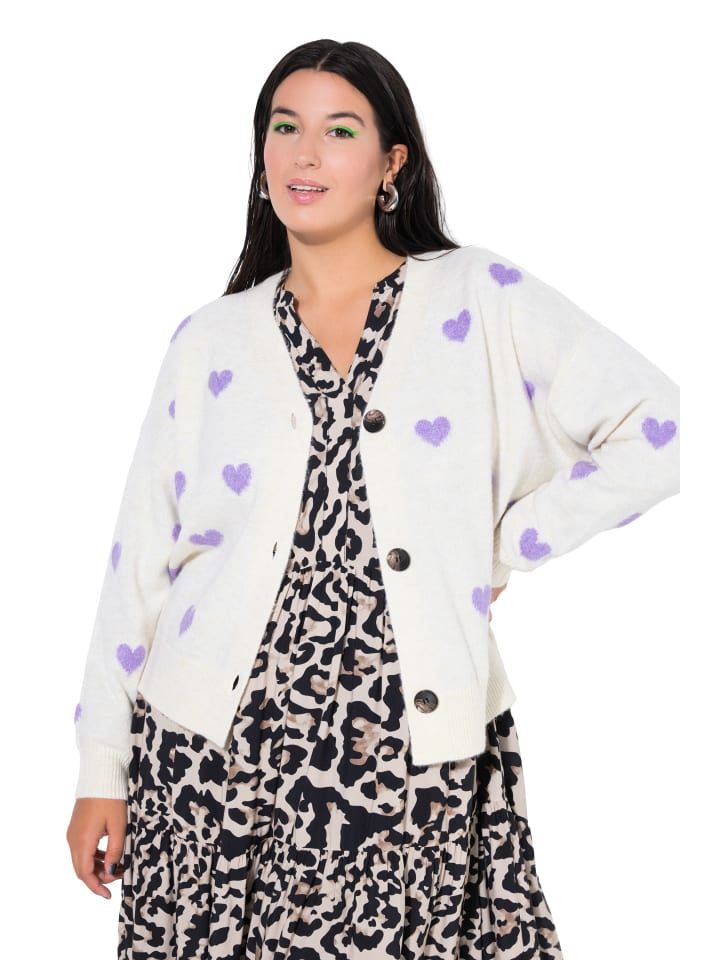 Strickjacke in helles champagner