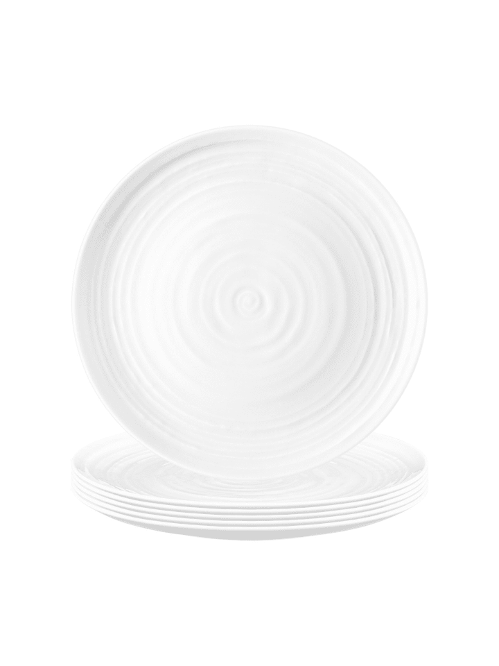 6er Set Frühstücksteller Terra in Weiß ø 22,5 cm