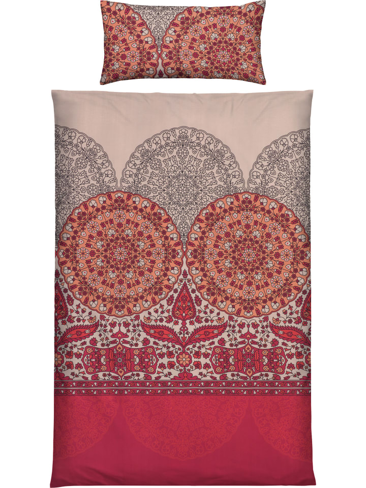 Satin Bettwäsche in rot