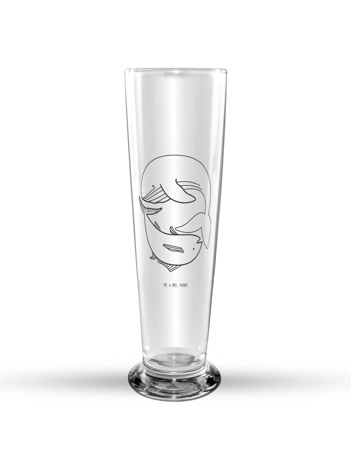 Bierglas Walfisch Thunfisch ohne Spruch in Transparent
