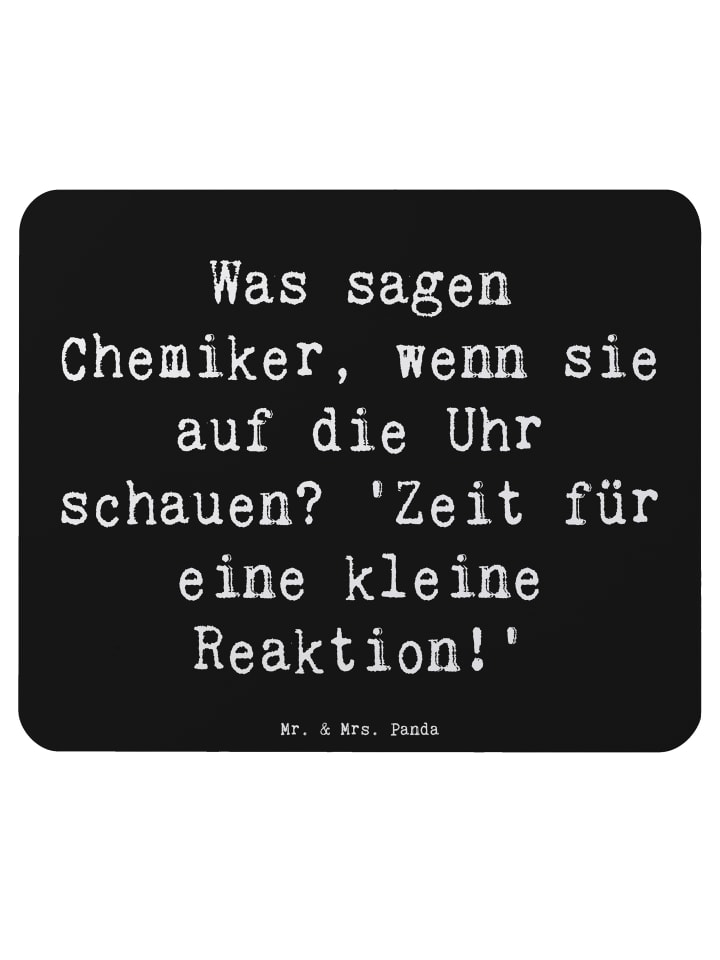 Maus Pad Spruch Chemiker Reaktion mit Spruch in Schwarz