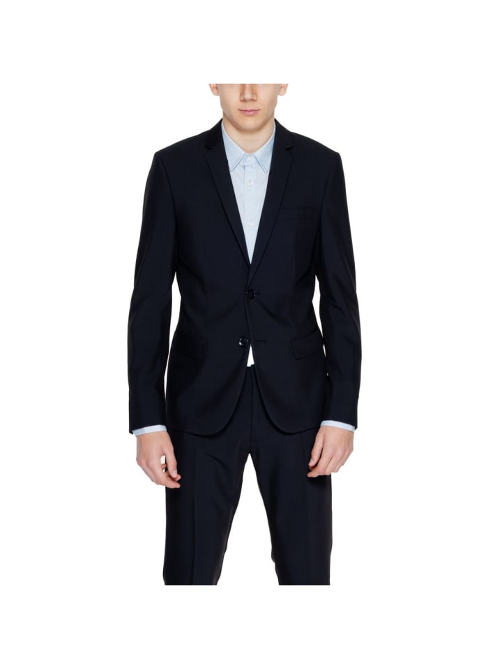 Schwarz Polyester Blazer