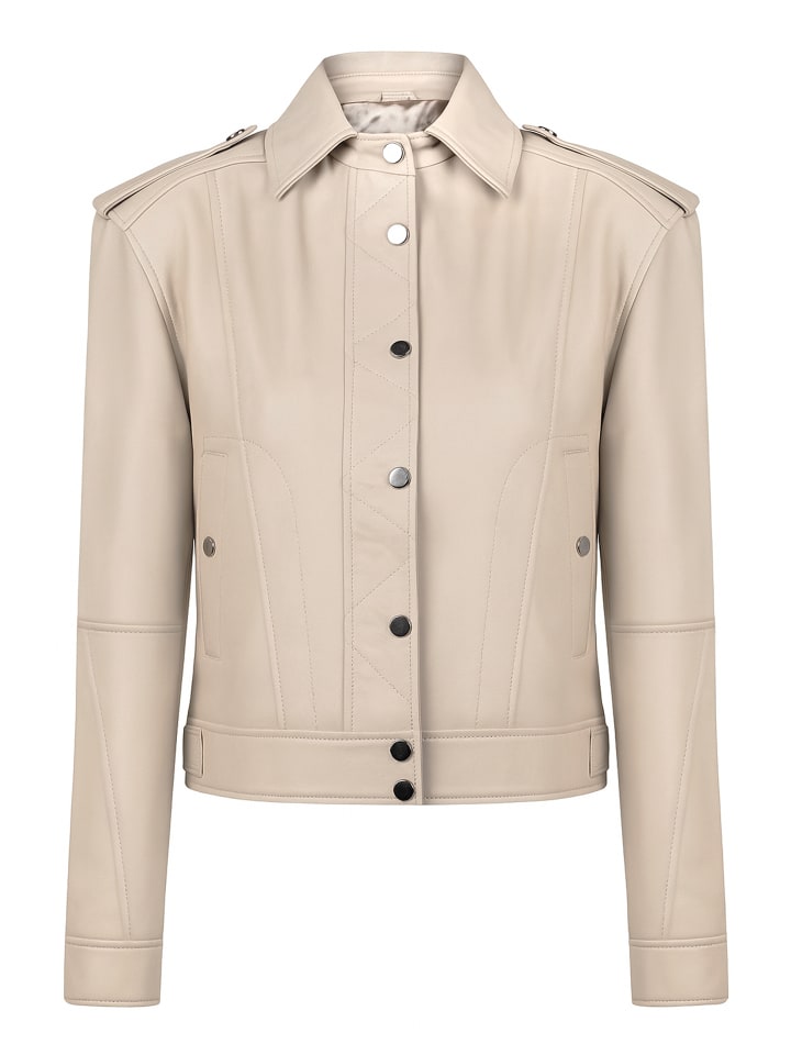 Lederjacke in Beige