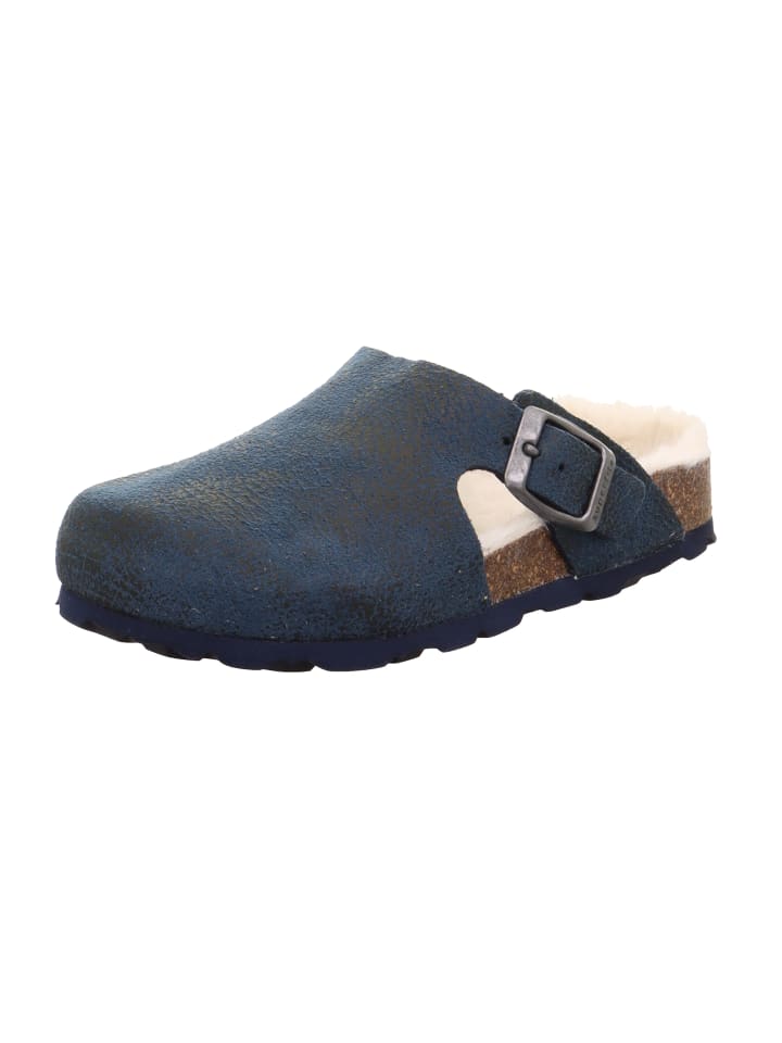 Tieffußbett Pantolette FUSSBETTPANTOFFEL in Blau/Mehrfarbig