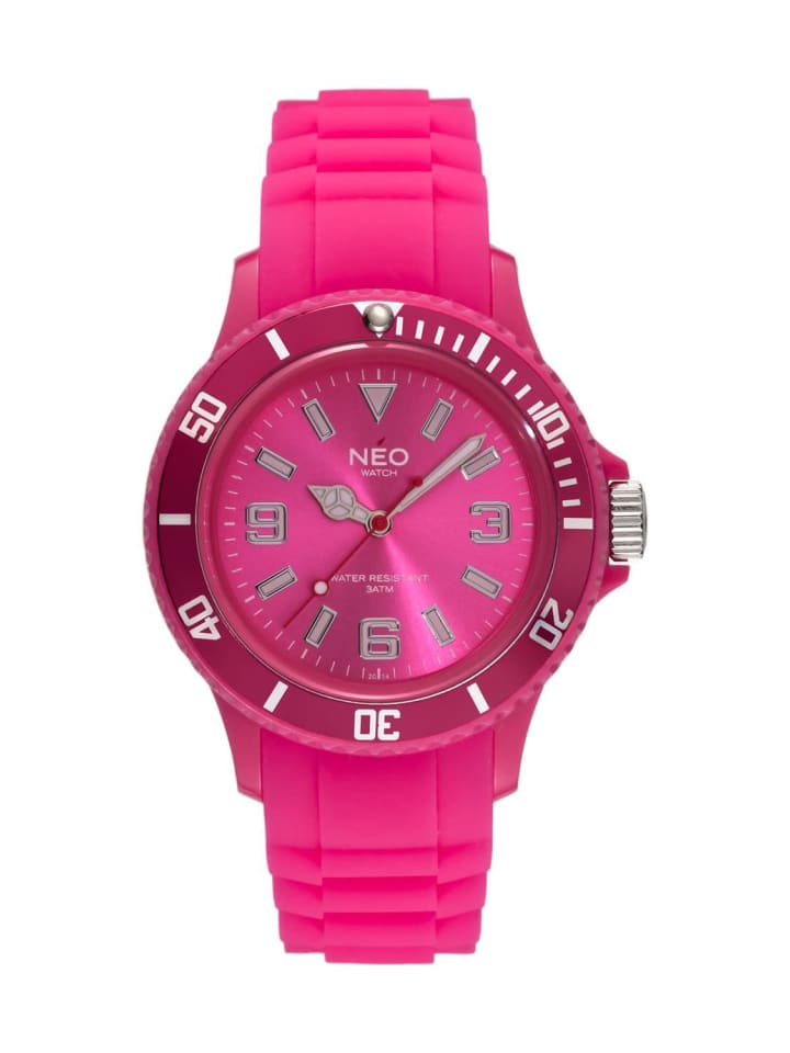 NEO Watch Armbanduhr aus Kunststoff in Pink