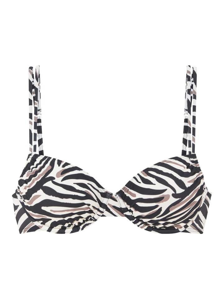 Bügel-Bikini-Top in creme-schwarz