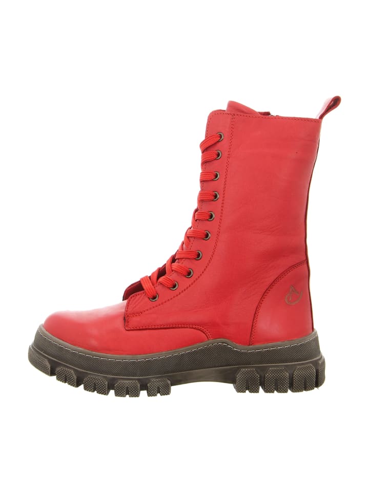 Schnürstiefel in Rot