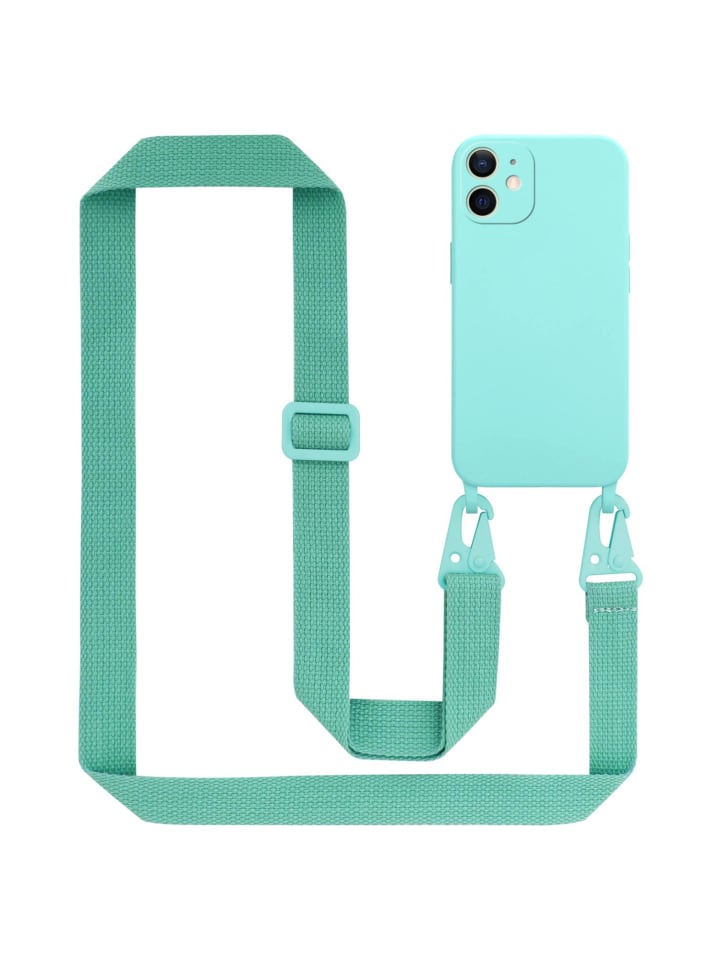 Handykette für Apple iPhone 12 MINI Hülle in LIQUID TÜRKIS