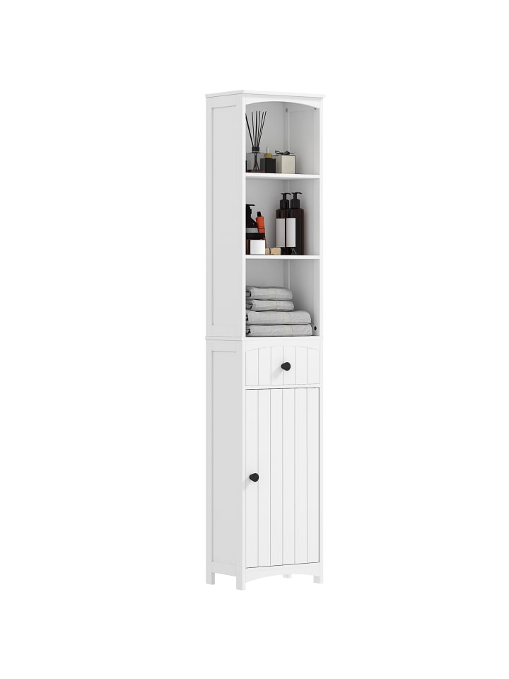 Badezimmerschrank in Weiß 34L x 24B x 170,5H cm