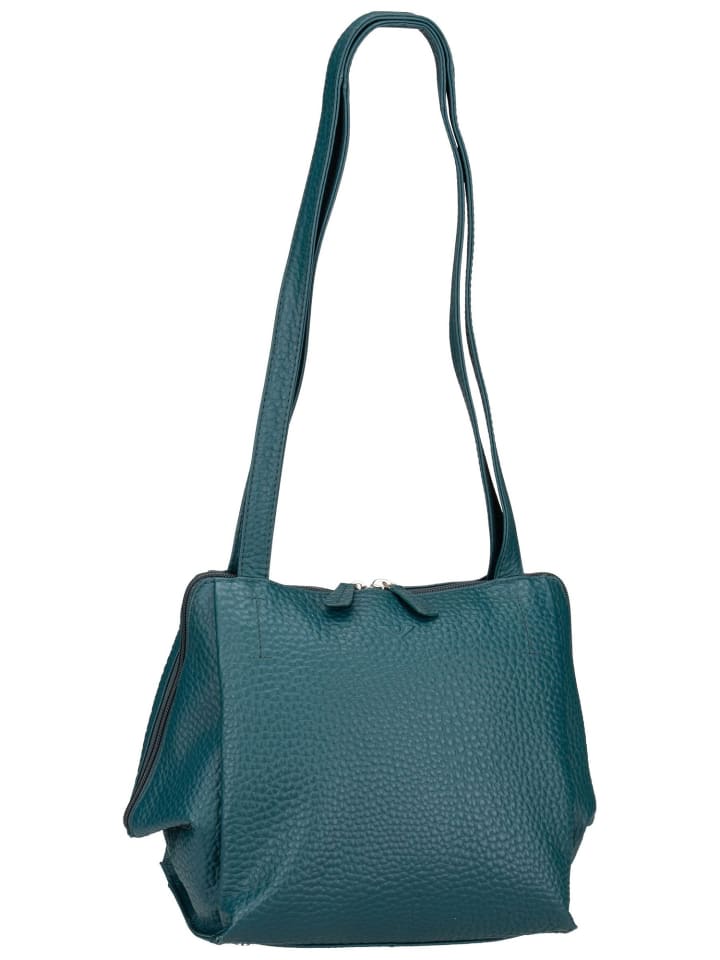 Schultertasche Frederike in Petrol