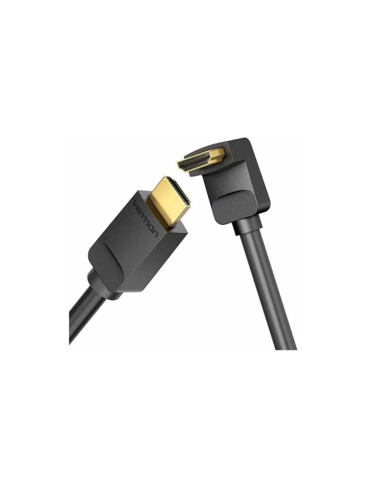 90° abgewinkeltes HDMI 2.0 4K Kabel in Schwarz