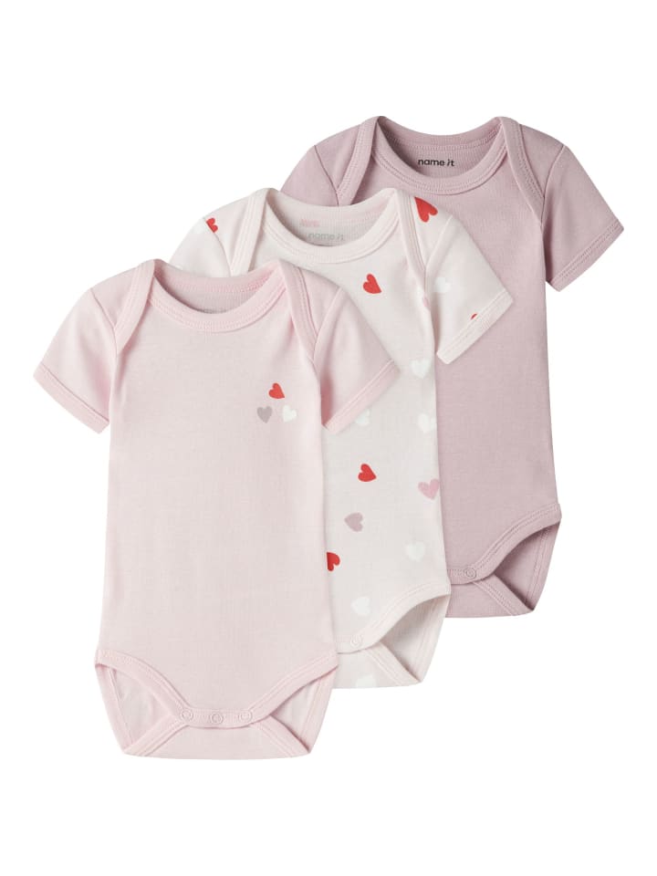 3er Pack Langarmbodys NBFBODY CARINARIA HEART in carinaria