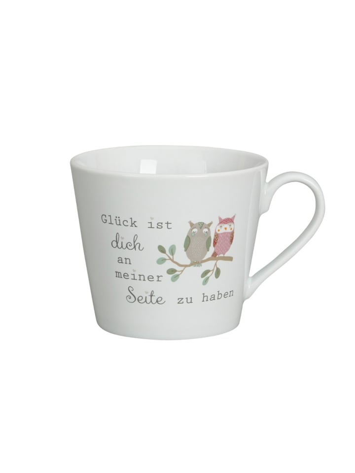 Happy Cup aus Glück ist Dich an meiner Seite zu haben in weiss