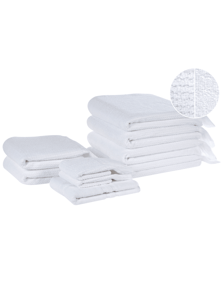 9er-Set Handtuch ATIU in Weiß