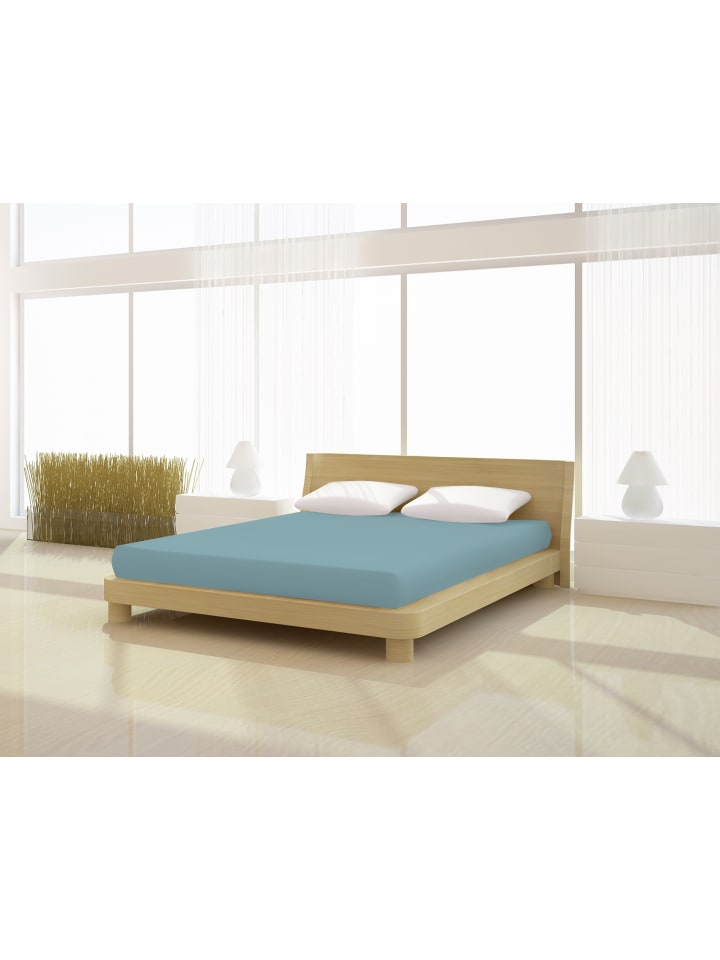Spannbetttuch Elastan basic 180-200 x 200-220 cm in karibik