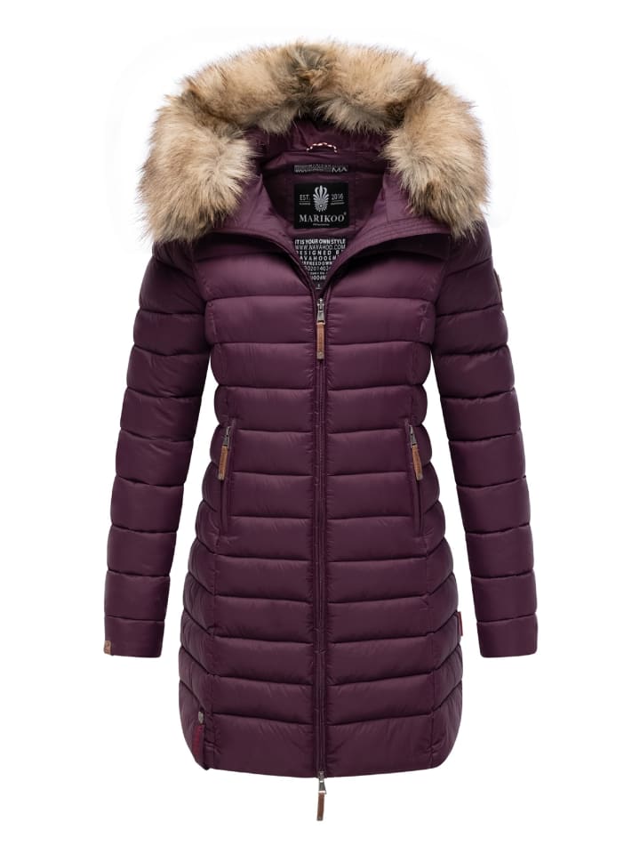 Steppmantel Rose-Stepp in Aubergine