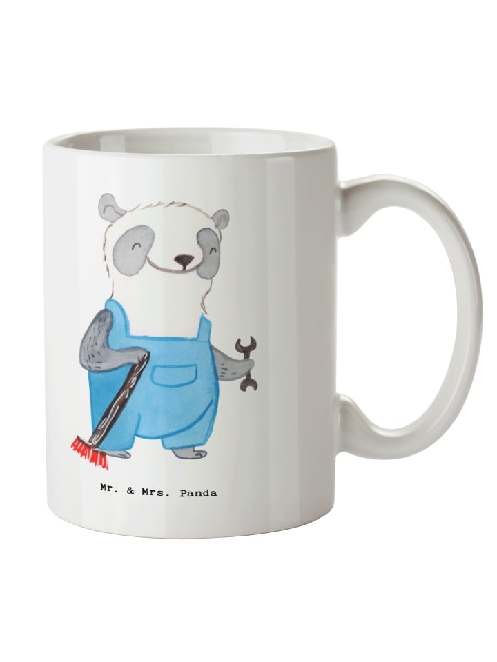 Kaffeetasse Hausmeister Herz ohne Spruch in Weiß