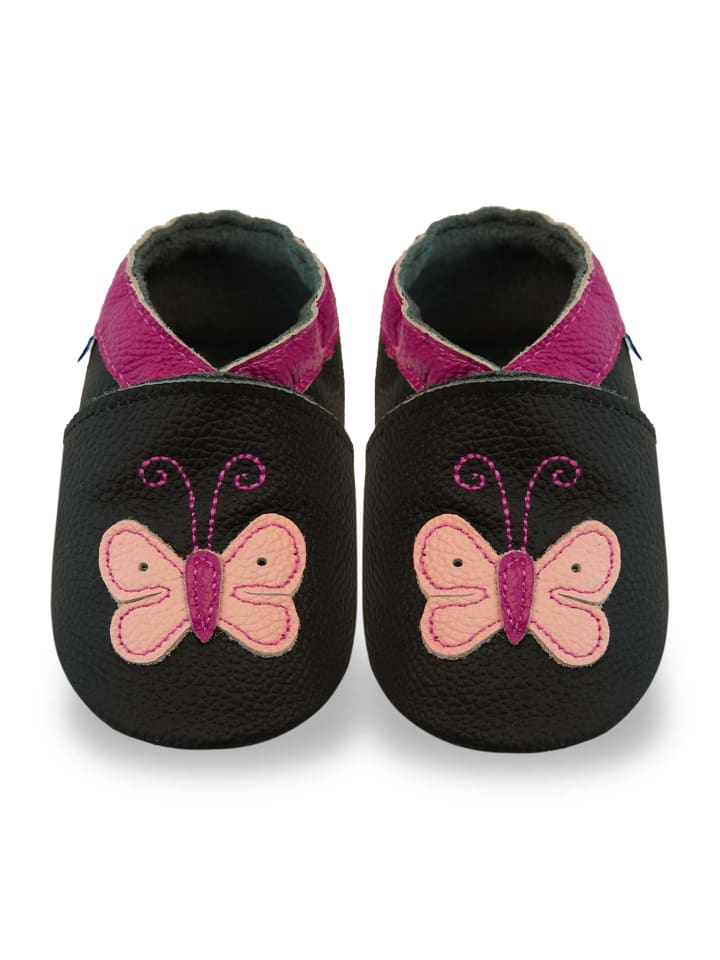 Baby Krabbelschuhe aus Leder, weiche Lauflernschuhe mit rutschfester Sohle