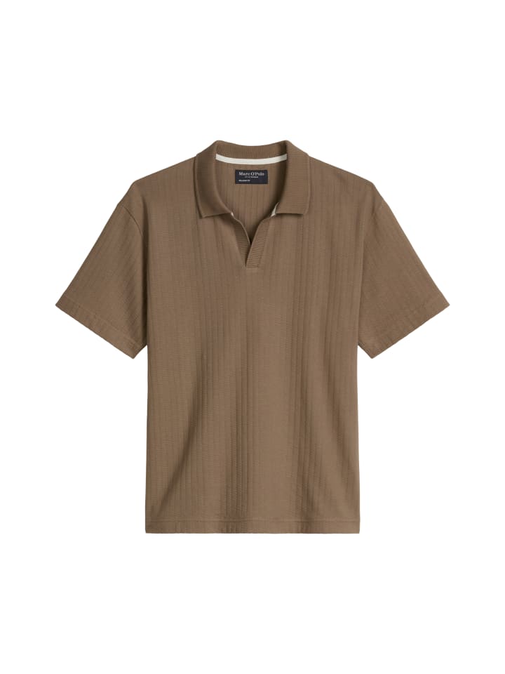DfC Poloshirt Jersey Structure regular in Frozen Taupe