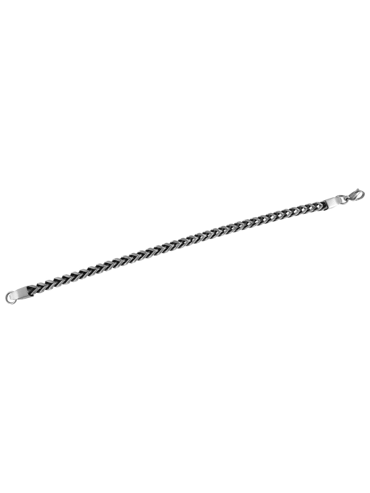 Herren Armband – Panzerarmband aus Edelstahl 24 cm in silber